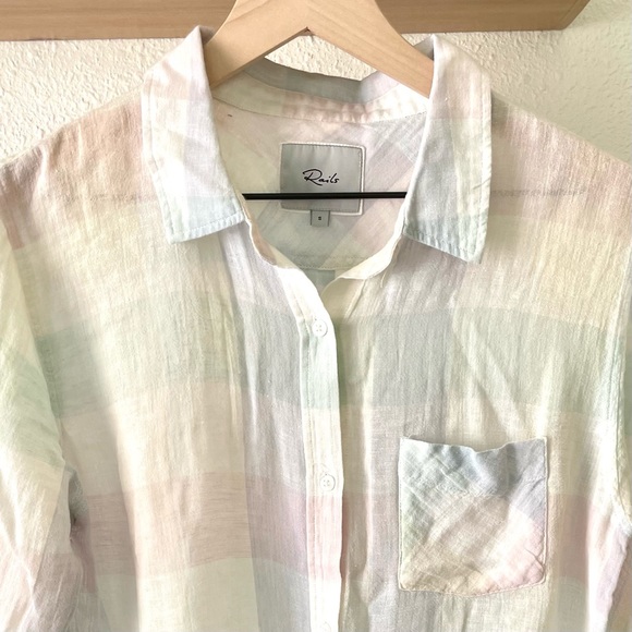 Rails soft pastel plaid button down - Picture 3 of 9